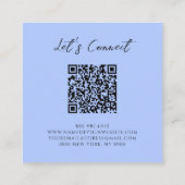 ホログラフィックQRコードレインボー美しいサロンきらめき スクエア名刺 (裏面)