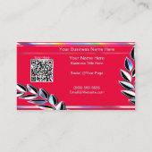 ホログラフィックQRコード赤色名刺 名刺 (正面)