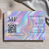 ホログラフィックQRコード ビジネスカード マツエク ネイル