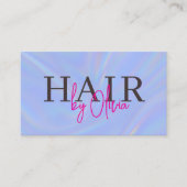 ホログラフィックQRコード ヘアスタイリスト モダン 名刺 (正面)