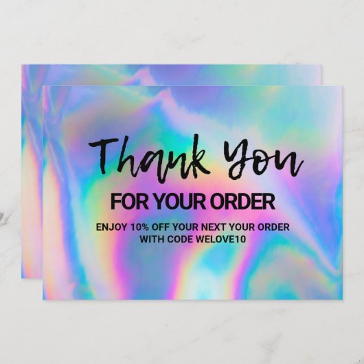 ホログラフィックSMBメディアインサート サンキューカード (正面/裏面)