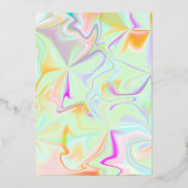 ホログラフィックSweet sixteen液体金ゴールドプレス 箔招待状 (裏面)