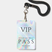 ホログラフィックVIPオールアクセスパスイベント バッジ (Front with Lanyard)