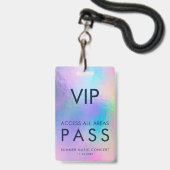 ホログラフィックVIP All Access Pass Concert Backstage バッジ (正面（ネックストラップ付）)