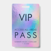 ホログラフィックVIP All Access Pass Concert Backstage バッジ (正面)