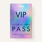 ホログラフィックVIP All Access Pass Concert Backstage バッジ (裏面)