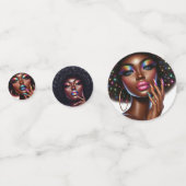 ホログラフィッフェイククメラニンシック美しい コンフェッティ (正面)