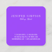 ホログラフィピンクおよび金ゴールド抽象芸術タイポグラフィ スクエア名刺 (裏面)