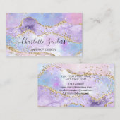 ホログラフィフェイクックな石シック 名刺 (正面/裏面)