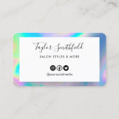 ホログラフィフェイクックエレガントロイヤリティカード 名刺 (裏面)