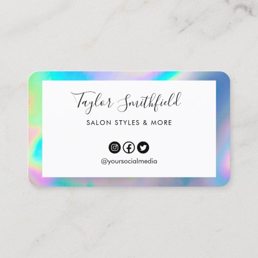 ホログラフィフェイクックエレガントロイヤリティカード 名刺 (裏面)