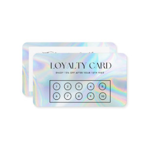 ホログラフィフェイクックエレガントロイヤリティカード 名刺