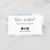 ホログラフィフェイクックエレガントロイヤリティカード 名刺 (裏面)