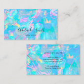 ホログラフィフェイクックオパールピンクターコイズ 名刺 (正面/裏面)