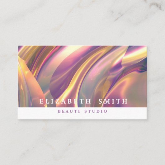 ホログラフィフェイクックカメレオンネオン名刺 名刺 (正面)