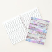 ホログラフィフェイクックグリッターブラシストロークグラデーション真珠 ノートブック (内部)