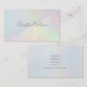 ホログラフィフェイクックグリッター幾何学的デザイン 名刺 (正面/裏面)