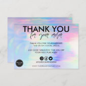 ホログラフィフェイクックサンキューカードメディア挿入 (正面/裏面)