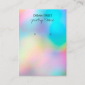 ホログラフィフェイクックトレンディーイヤリングディスプレイカード 名刺 (正面)