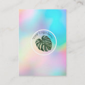 ホログラフィフェイクックトレンディーイヤリングディスプレイカード 名刺 (裏面)