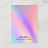 ホログラフィフェイクックトレンディーイヤリングディスプレイカード 名刺 (裏面)