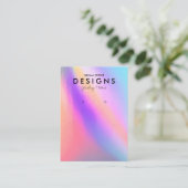 ホログラフィフェイクックトレンディーイヤリングディスプレイカード 名刺 (スタンド正面)