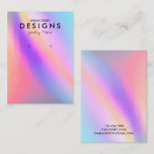 ホログラフィフェイクックトレンディーイヤリングディスプレイカード 名刺 (正面/裏面)