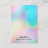 ホログラフィフェイクックトレンディーイヤリングディスプレイカード 名刺 (裏面)