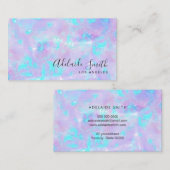 ・ホログラフィフェイクックパープルオパール石 名刺 (正面/裏面)