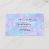 ・ホログラフィフェイクックパープルオパール石 名刺 (裏面)