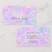 ホログラフィフェイクックピンクオパール名刺 名刺 (正面/裏面)