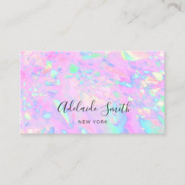 ホログラフィフェイクックピンクオパール名刺 名刺