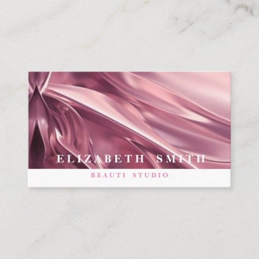 ホログラフィフェイクックピンクネオン名刺 名刺 (正面)