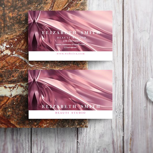 ホログラフィフェイクックピンクネオン名刺 名刺