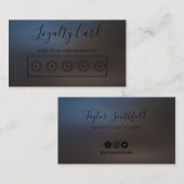 ホログラフィフェイクックブラックカスタムロイヤリティカード 名刺 (正面/裏面)