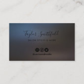 ホログラフィフェイクックブラックカスタムロイヤリティカード 名刺 (裏面)