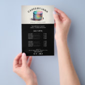 ホログラフィフェイクックレインボーグリッターケーキベーカリー チラシ (ハンドル)