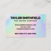 ホログラフィフェイクックレインボービジネスサンキューカスタム 名刺 (裏面)