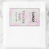 ホログラフィフェイクック事業ロゴボックスシールシール 長方形シール (バッグ)