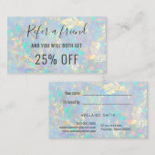 ホログラフィフェイクック光テクスチャ参照 名刺 (正面/裏面)