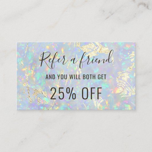 ホログラフィフェイクック光テクスチャ参照 名刺 (正面)