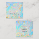 ホログラフィフェイクック光学石のテクスチャ背景 スクエア名刺 (正面/裏面)