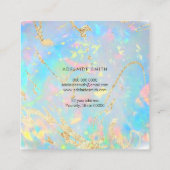 ホログラフィフェイクック光学石のテクスチャ背景 スクエア名刺 (裏面)