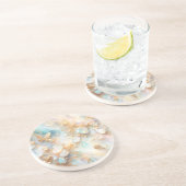 ホログラフィフェイクック光月石金ゴールド蝶 コースター (側面)