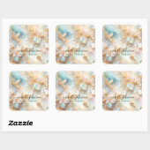 ホログラフィフェイクック光月石金ゴールド蝶 スクエアシール (シート)