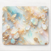 ホログラフィフェイクック光月石金ゴールド蝶 マウスパッド (正面)