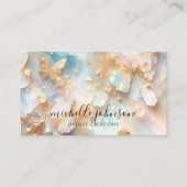 ホログラフィフェイクック光月石金ゴールド蝶 名刺 (正面)