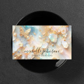 ホログラフィフェイクック光月石金ゴールド蝶 名刺