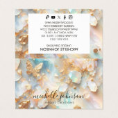 ホログラフィフェイクック光月石金ゴールド蝶 名刺 (外部フラット)