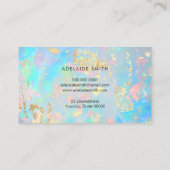 ホログラフィフェイクック効果オパール石組織 名刺 (裏面)